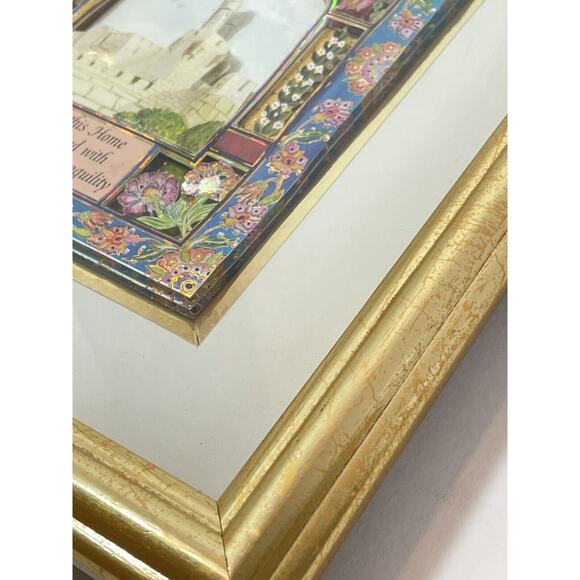 Enya Keshet Home Blessing Davids Tower Hand Layered Decoupage Israeli Artist - Picture 10 of 14